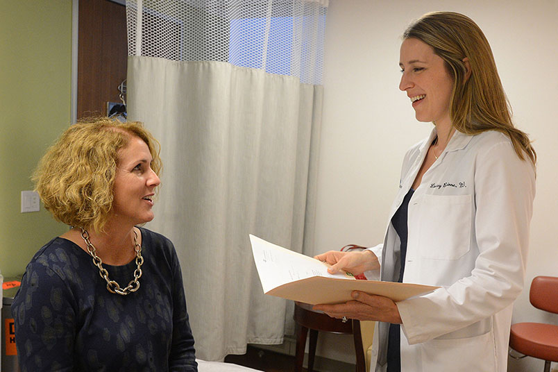 female doctor with patient at New York Presbyterian practice